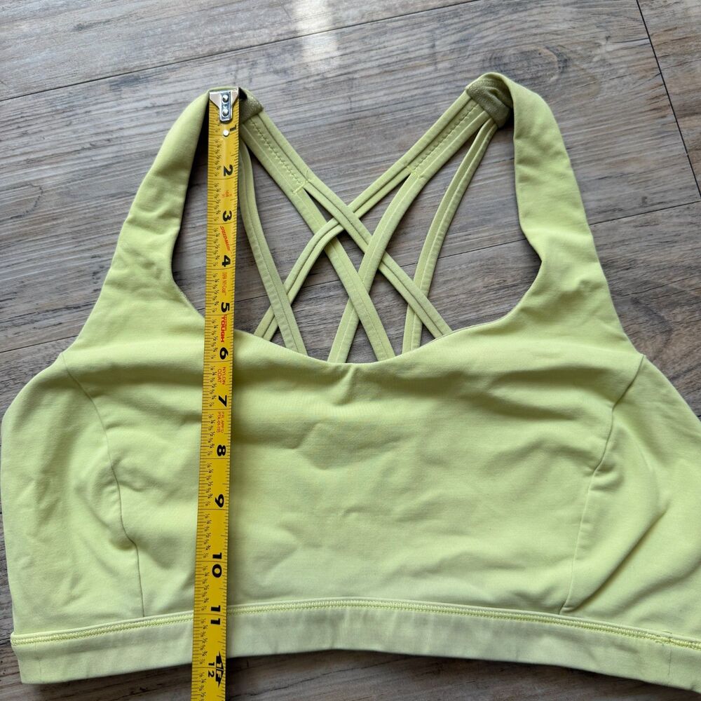 Lululemon Free To Be Serene Bra Light Support C/D Cup Lemon Vibe Size 8 Medium - Picture 6 of 7